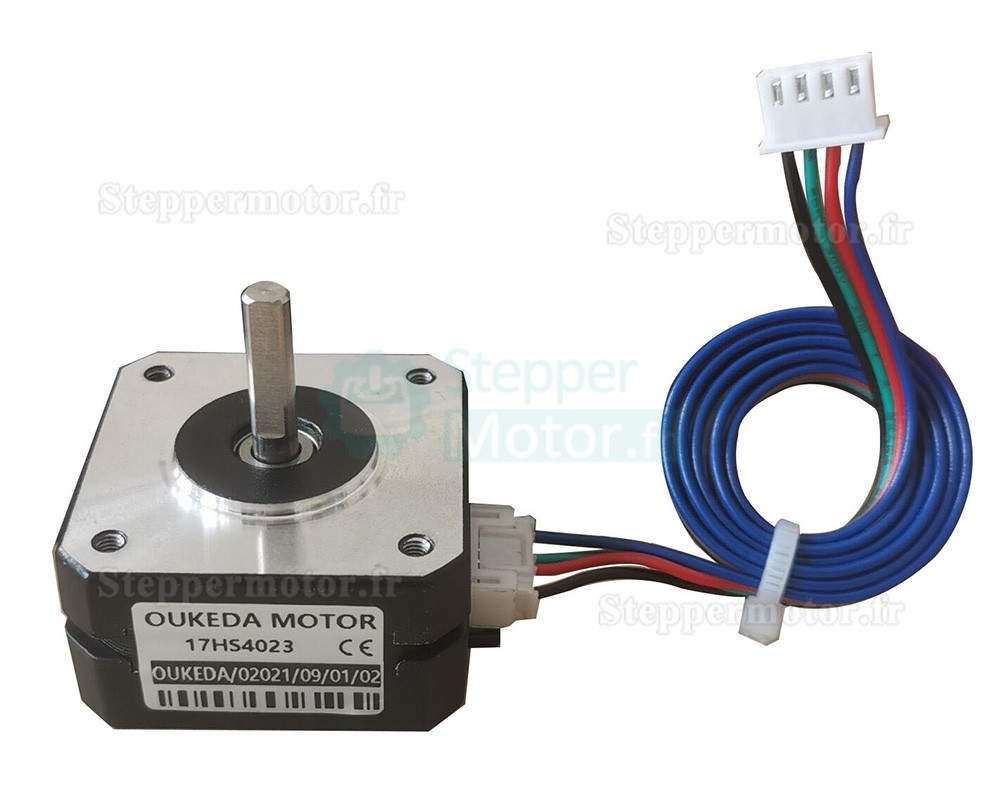Moteur pas à pas NEMA17 OUKEDA 17HS4023 1,8° 14 Ncm 1A pour imprimante 3D et extrudeuse Titan