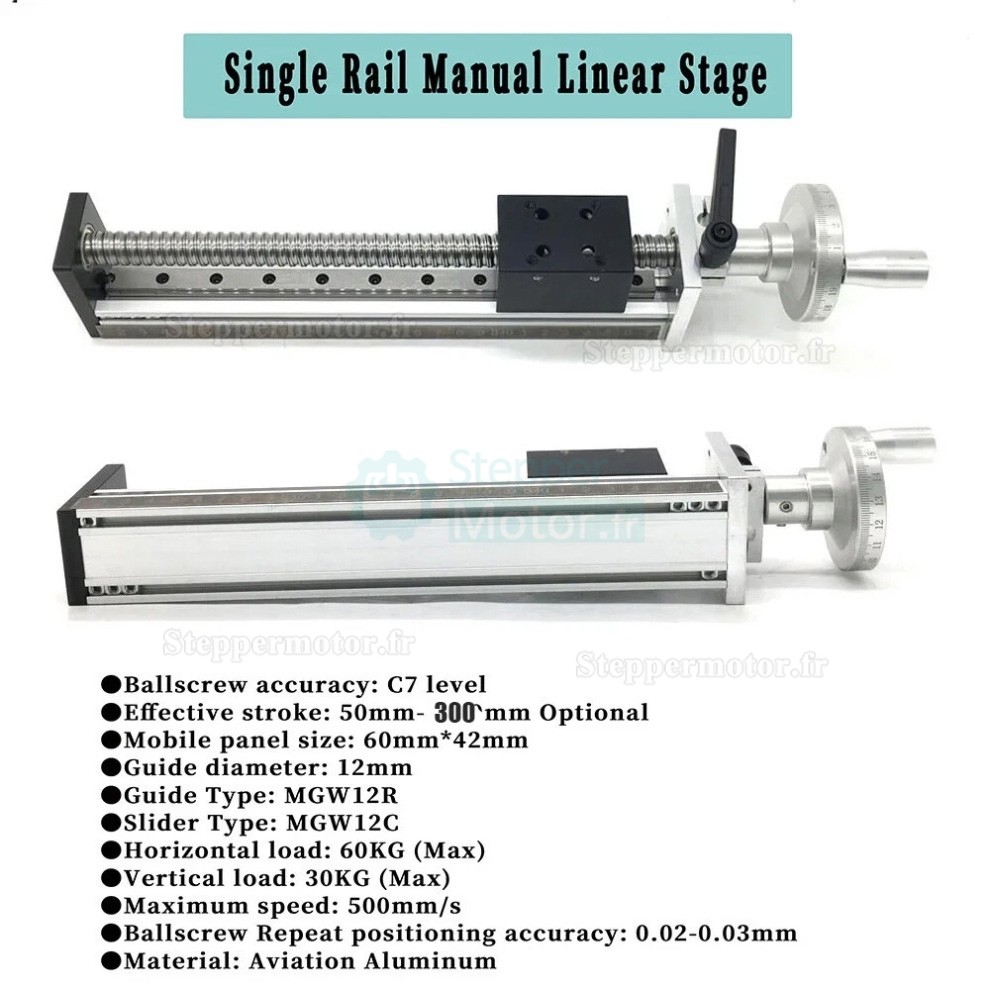 Unités linéaires manuelle cnc DXG6042, table coulissante à vis à billes manuelle miniature et volant Unités linéaires manuelle cnc DXG6042, table coulissante à vis à billes manuelle miniature et volant