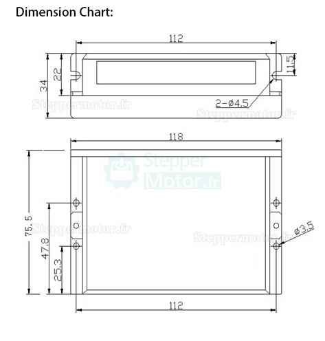Kit servomoteur et dirver CC Nema 17 64W 24V 3,13A 0,2N.m 3000tr/min 42 x 42 mm avec encodeur 1000 lignes