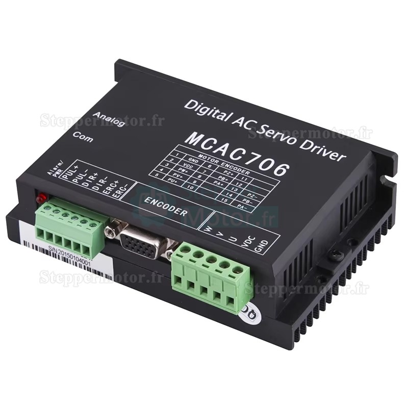 Kit de servomoteur et driver CC sans balais 180W 36V 57JSF1830P+MACA706 0,6N.m 3400tr/min Φ57mm pour imprimantes à jet d'encre