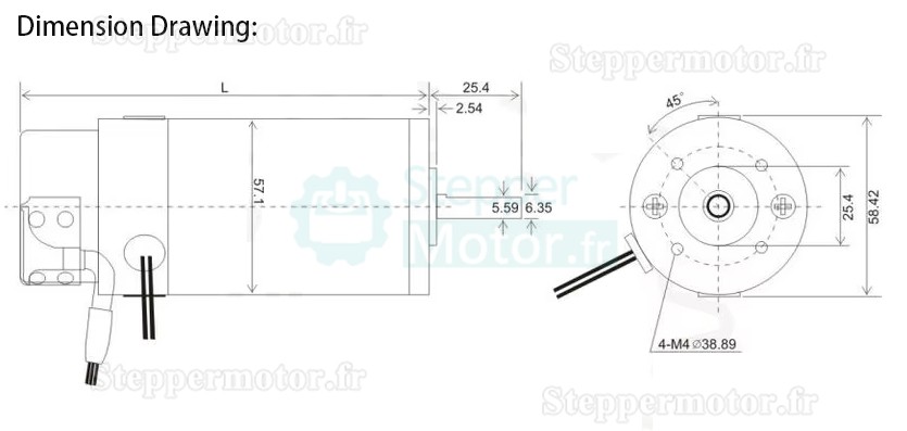 Kit servomoteur à balais 60W 24 V CC et driver 58JZS0630AS+MACA706 Φ58mm 0,72N.m 3000tr/min