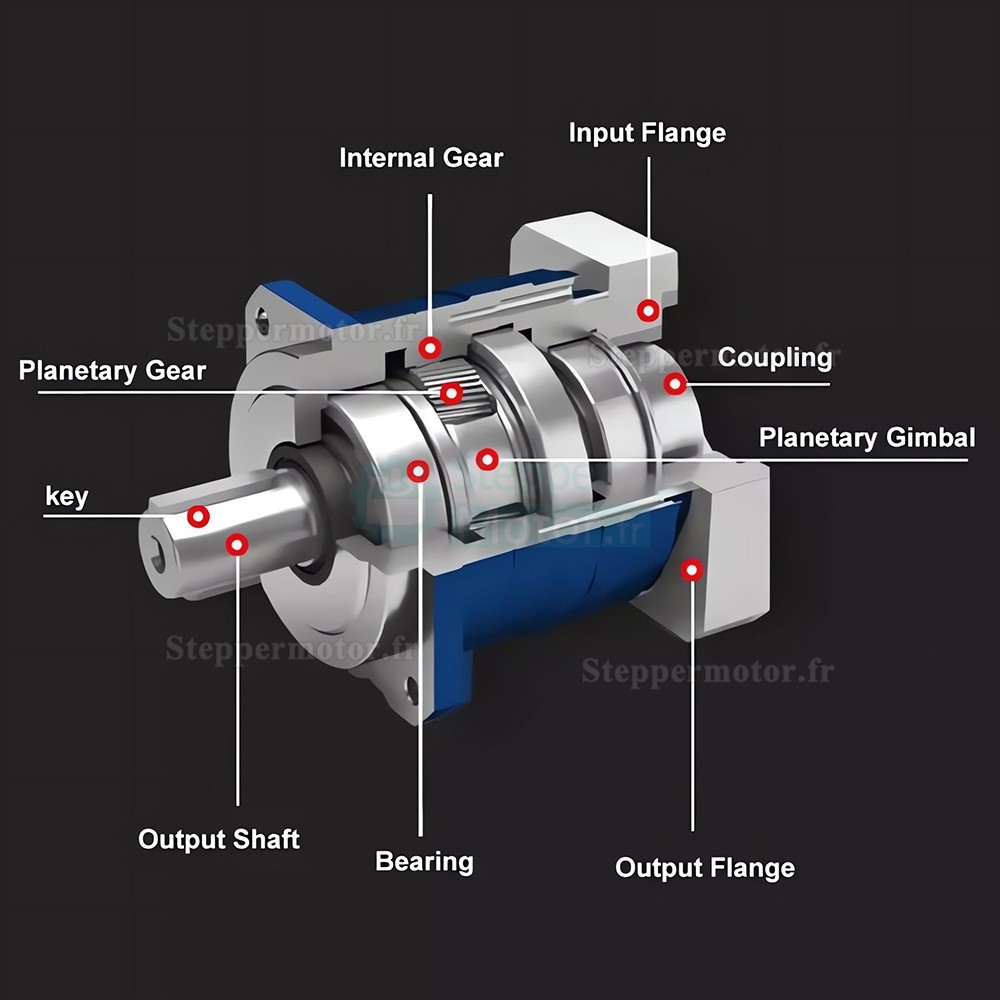 R&eacute;ducteur plan&eacute;taire Nema 34 86PX s&eacute;rie rapport 5:1 &agrave; 100:1 pour moteur pas &agrave; pas de 86 mm