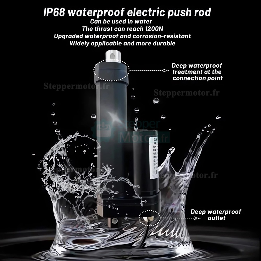 Actionneur linéaire électrique submersible IP68 BST-YF-FS 12 V pour l'automatisation industrielle Actionneur linéaire électrique submersible IP68 BST-YF-FS 12 V pour l'automatisation industrielle