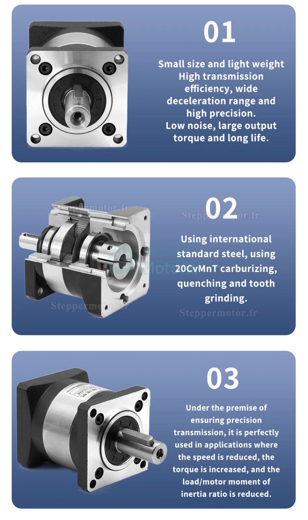 Réducteur planétaire Nema 23 DLF série rapport 4:1 à 100:1, Entrée 1/4" 6,35 mm 8 mm Réducteur planétaire Nema 23 DLF série rapport 4:1 à 100:1, Entrée 1/4" 6,35 mm 8 mm