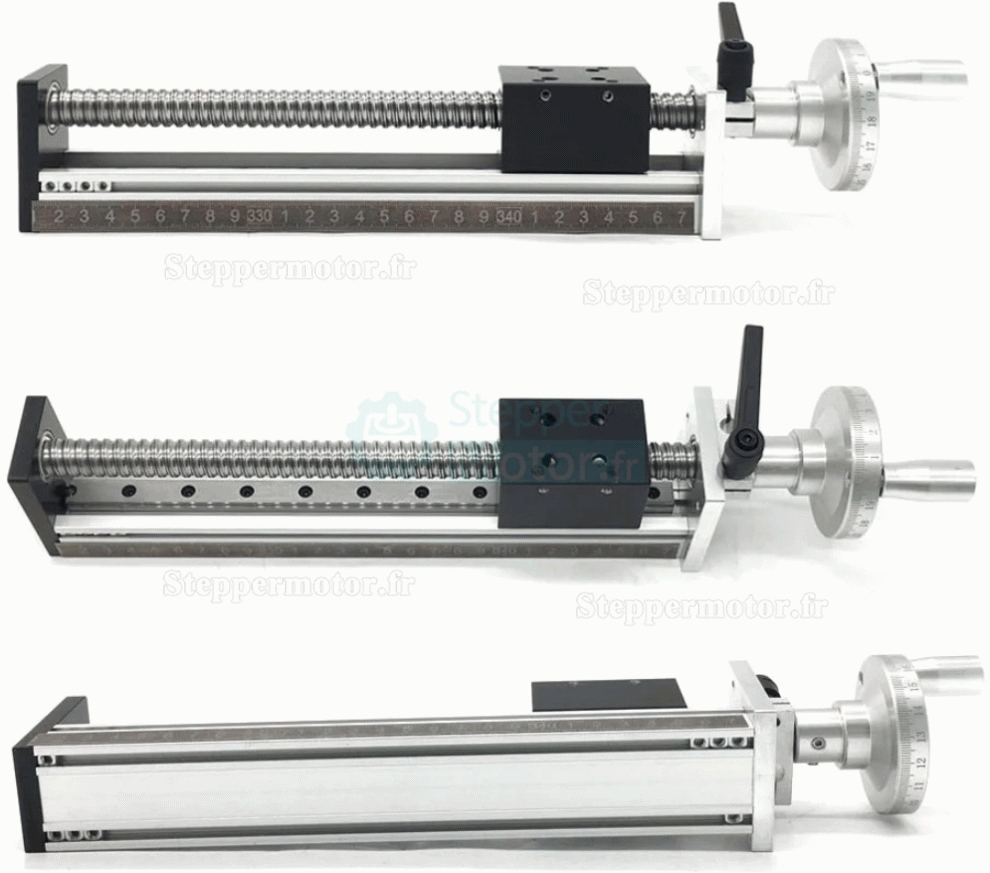 Unit&eacute;s lin&eacute;aires manuelle cnc DXG6042, table coulissante &agrave; vis &agrave; billes manuelle miniature et volant