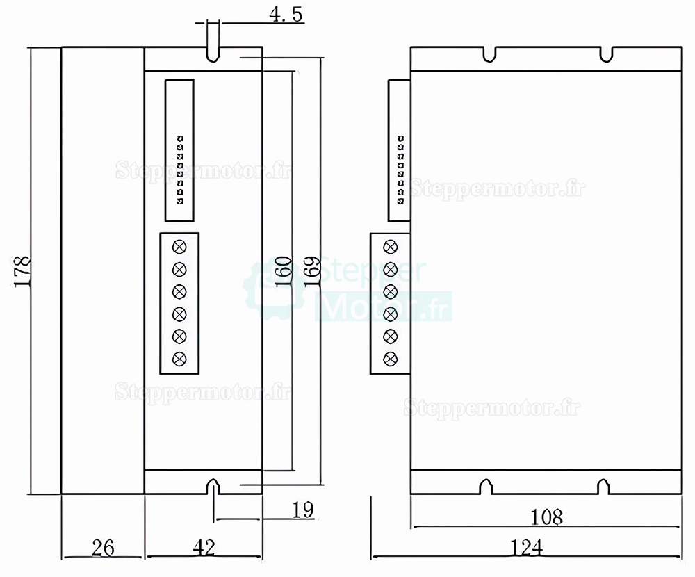 Driver pas &agrave; pas num&eacute;rique biphas&eacute; triphas&eacute; EC3522 2.2-5A 110&ndash;220 VAC pour moteur pas &agrave; pas Nema 34 86mm