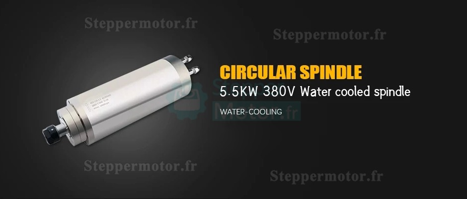 Moteur de broche CNC refroidi par eau OSP001429 5,5 kW 220 V/380 V 24 000 tr/min ER25 Collet
