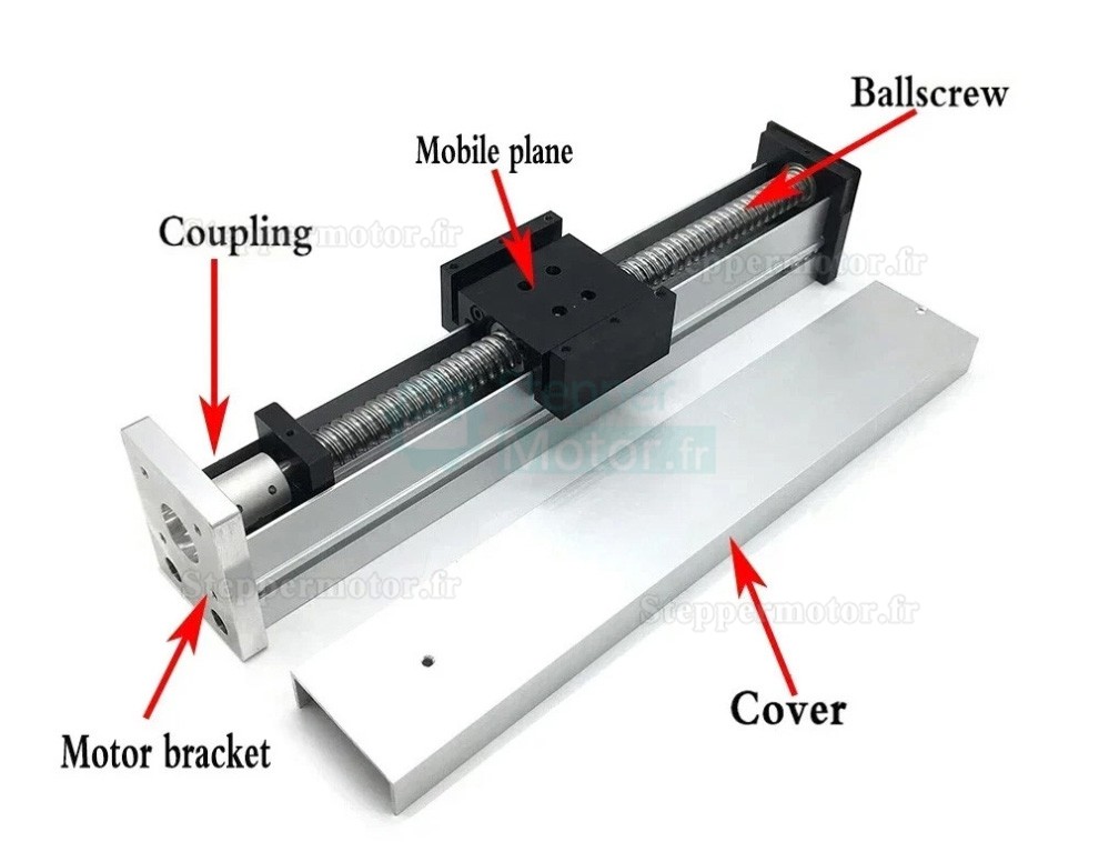 Kit de table coulissante CNC &agrave; vis &agrave; billes &eacute;tanche et enti&egrave;rement ferm&eacute; OSP001614 avec moteur pas &agrave; pas NEMA 23 et driver HB8080C