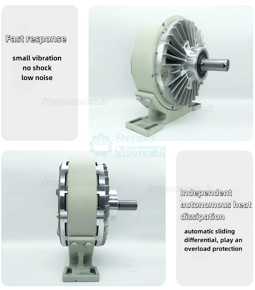 Kit de frein &agrave; particules magn&eacute;tiques &agrave; arbre unique s&eacute;rie FZ-D, 6 Nm-50 Nm, avec contr&ocirc;leur de tension TBS-200A