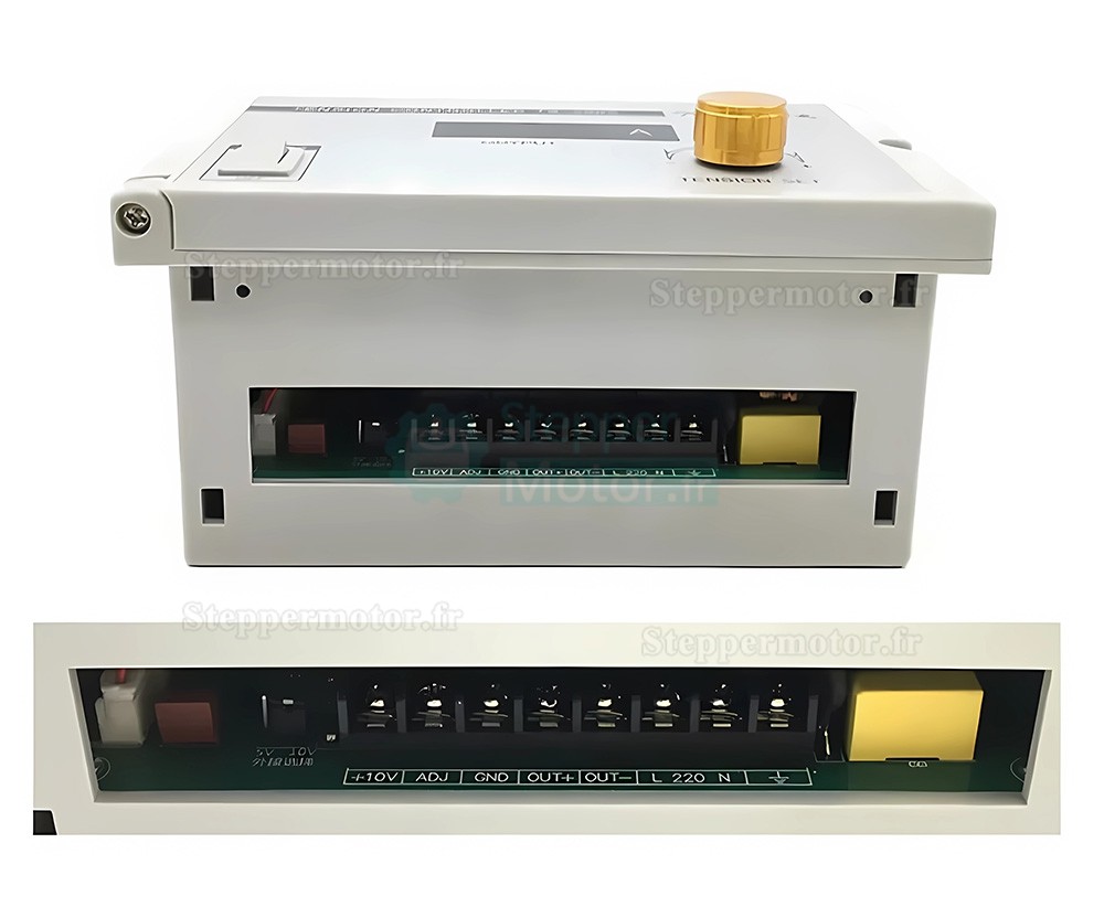 Kit de frein à particules magnétiques à arbre unique série FZ-D, 6 Nm-50 Nm, avec contrôleur de tension TBS-200A Kit de frein à particules magnétiques à arbre unique série FZ-D, 6 Nm-50 Nm, avec contrôleur de tension TBS-200A