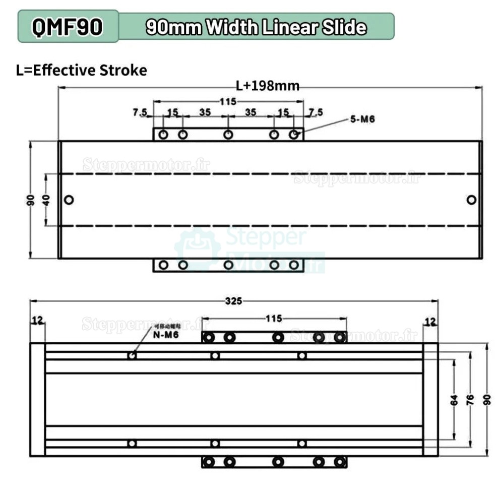 Kit de table coulissante à vis à billes CNC mini entièrement étanche OSP001613 avec moteur pas à pas Kit de table coulissante à vis à billes CNC mini entièrement étanche OSP001613 avec moteur pas à pas