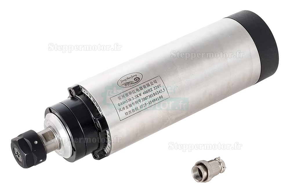 2,2kW 110V/220V Kit moteur de broche refroidi par air 80-2.2KW-ER20 + H100-2.2 avec variateur de fréquence (VFD) et 13 pièces pinces ER20 2,2kW 110V/220V Kit moteur de broche refroidi par air 80-2.2KW-ER20 + H100-2.2 avec variateur de fréquence (VFD) et 13 pièces pinces ER20