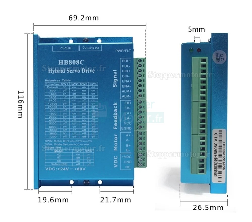 Module de guidage lin&eacute;aire CNC enti&egrave;rement &eacute;tanche, table coulissante &agrave; vis &agrave; billes QMF40 avec moteur pas &agrave; pas et contr&ocirc;leur