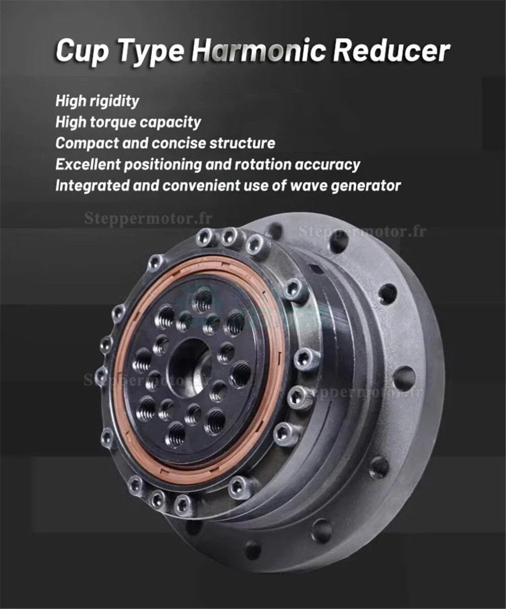 Réducteur harmonique série ZXS20, 30:1/50:1/80:1/100:1 pour moteurs pas à pas/servomoteurs Réducteur harmonique série ZXS20, 30:1/50:1/80:1/100:1 pour moteurs pas à pas/servomoteurs