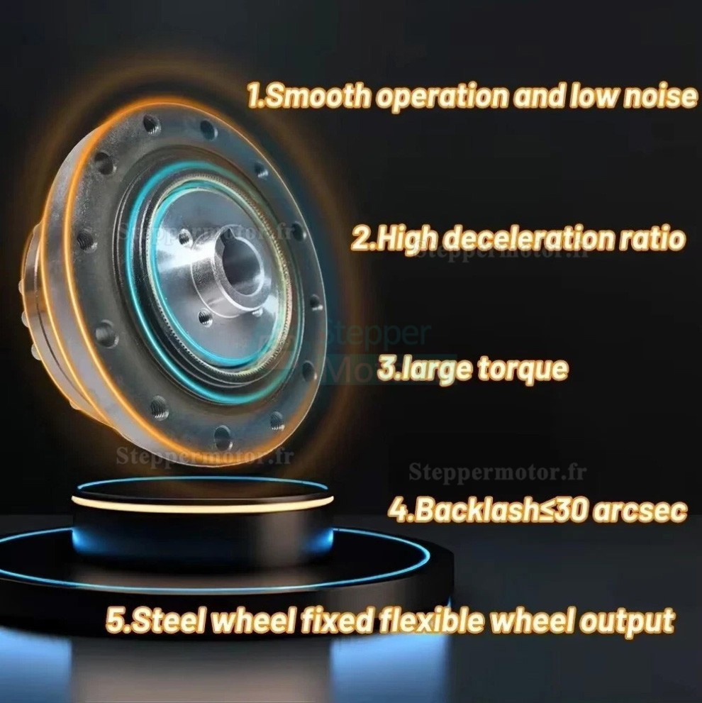 Réducteur harmonique série ZXS20, 30:1/50:1/80:1/100:1 pour moteurs pas à pas/servomoteurs Réducteur harmonique série ZXS20, 30:1/50:1/80:1/100:1 pour moteurs pas à pas/servomoteurs