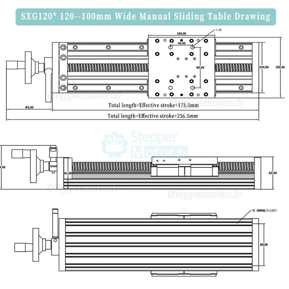 Guide de mouvement linéaire robuste SXG120×120, table coulissante linéaire 70-100 kg, table coulissante CNC 100-1000 mm Guide de mouvement linéaire robuste SXG120×120, table coulissante linéaire 70-100 kg, table coulissante CNC 100-1000 mm