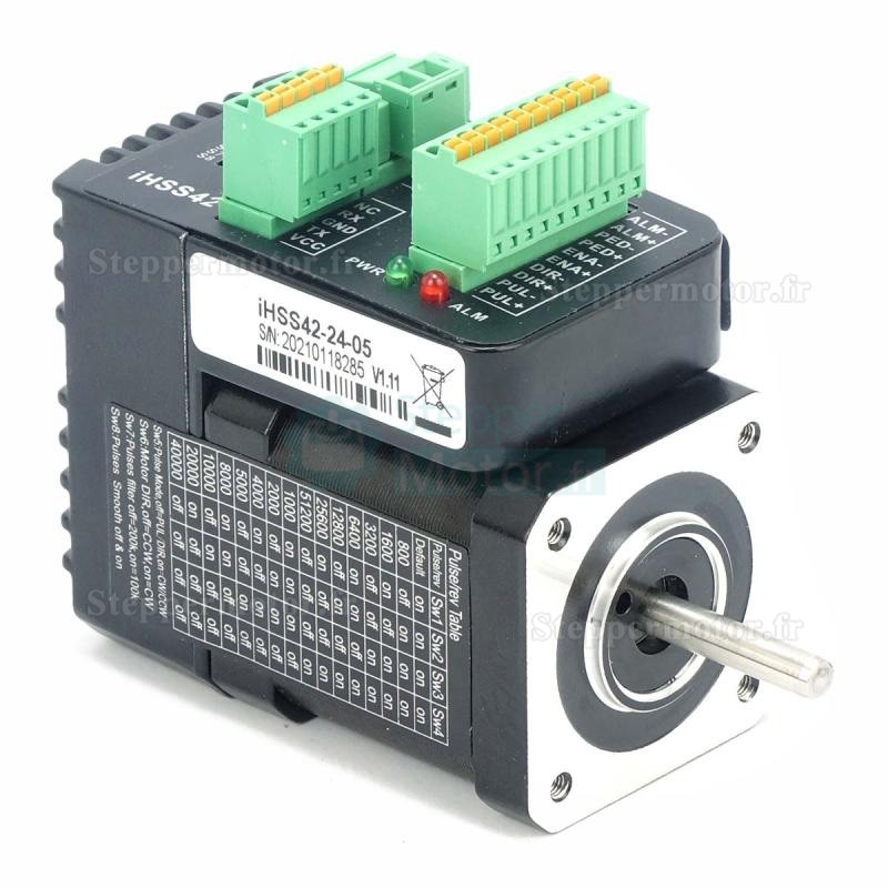 Moteur pas à pas en boucle fermée intégré Nema 17 JMC iHSS42-24-05 1,8degrés 0,48Nm 1,2A
