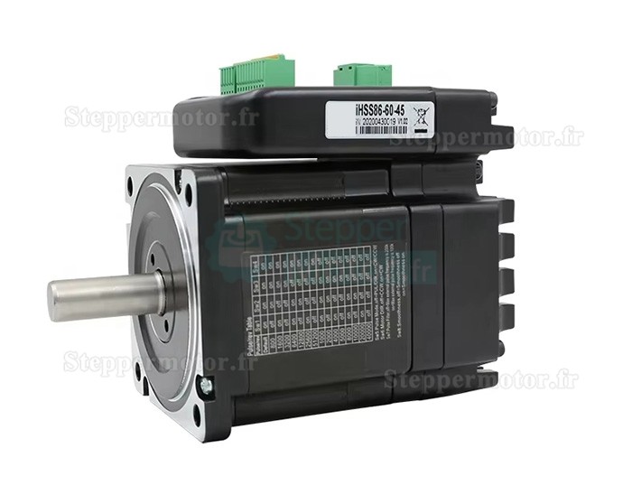 Moteur pas à pas en boucle fermée intégré Nema 34 JMC IHSS86-60-45 1,8° 4,5Nm 6A 60V biphasé