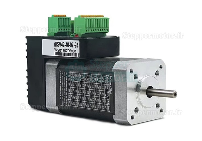 Servomoteur CA intégré Nema 17 JMC iHSV42-40-07-24 78W 24V 0,185N.m 52000tr/min 42 x 42 mm