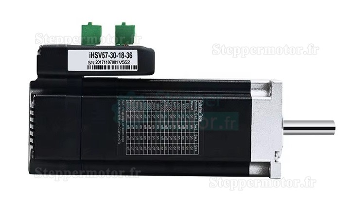 Servomoteur CA intégré Nema 23 JMC iHSV57-30-18-36 180W 36V 0,6N.m triphasé 3000tr/min