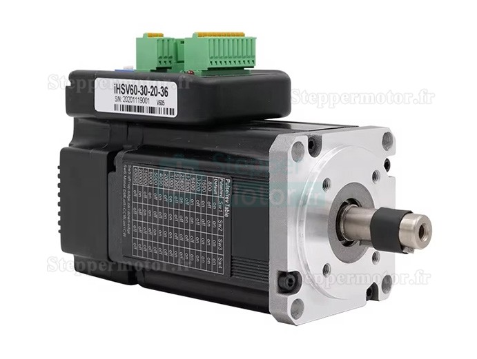 Servomoteur intégré Nema 23 JMC iHSV60-30-20-36 200W 36V 0,65N.m triphasé 3000tr/min 60 x 60 mm