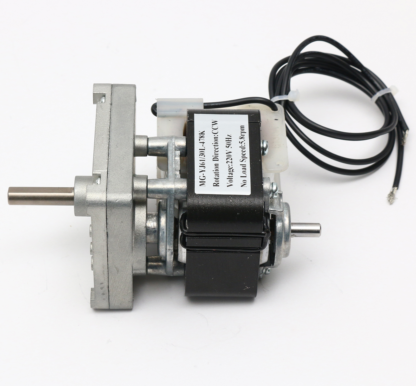 Motoréducteur à pôles ombragés MG-YJ61 monophasé AC 110/220 V avec réducteur à arbre parallèle 13:1 à 718:1 Motoréducteur à pôles ombragés MG-YJ61 monophasé AC 110/220 V avec réducteur à arbre parallèle 13:1 à 718:1