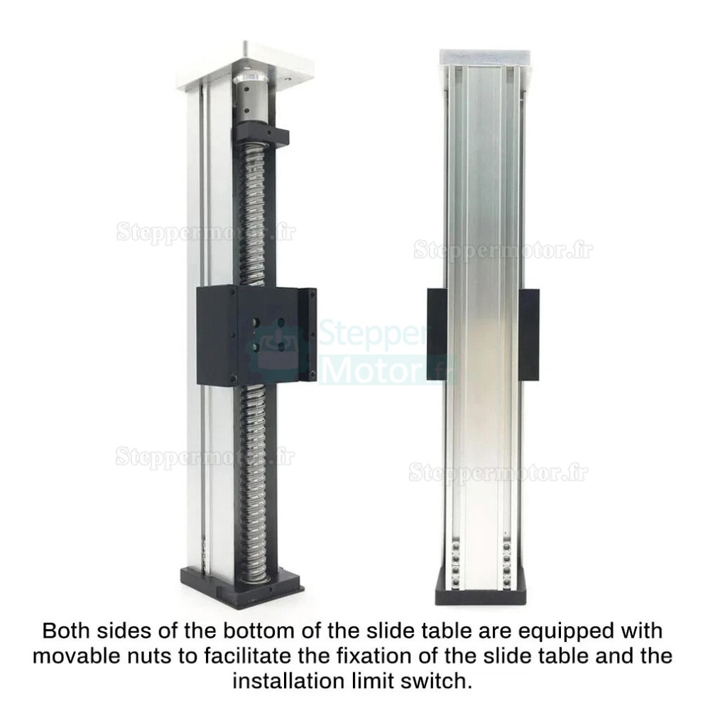 Module de guidage linéaire CNC entièrement étanche, table coulissante à vis à billes QMF40 avec moteur pas à pas et contrôleur Module de guidage linéaire CNC entièrement étanche, table coulissante à vis à billes QMF40 avec moteur pas à pas et contrôleur
