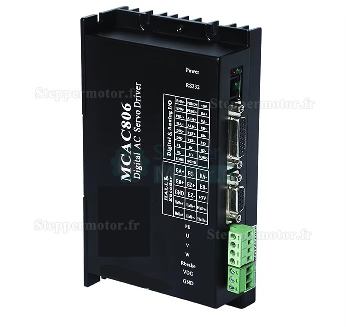 Kit servomoteur 400W CA et driver MCAC806+60ASM400 60V 8,4A 1,27N.m 220V 3000tr/min avec driver servo MCAC806