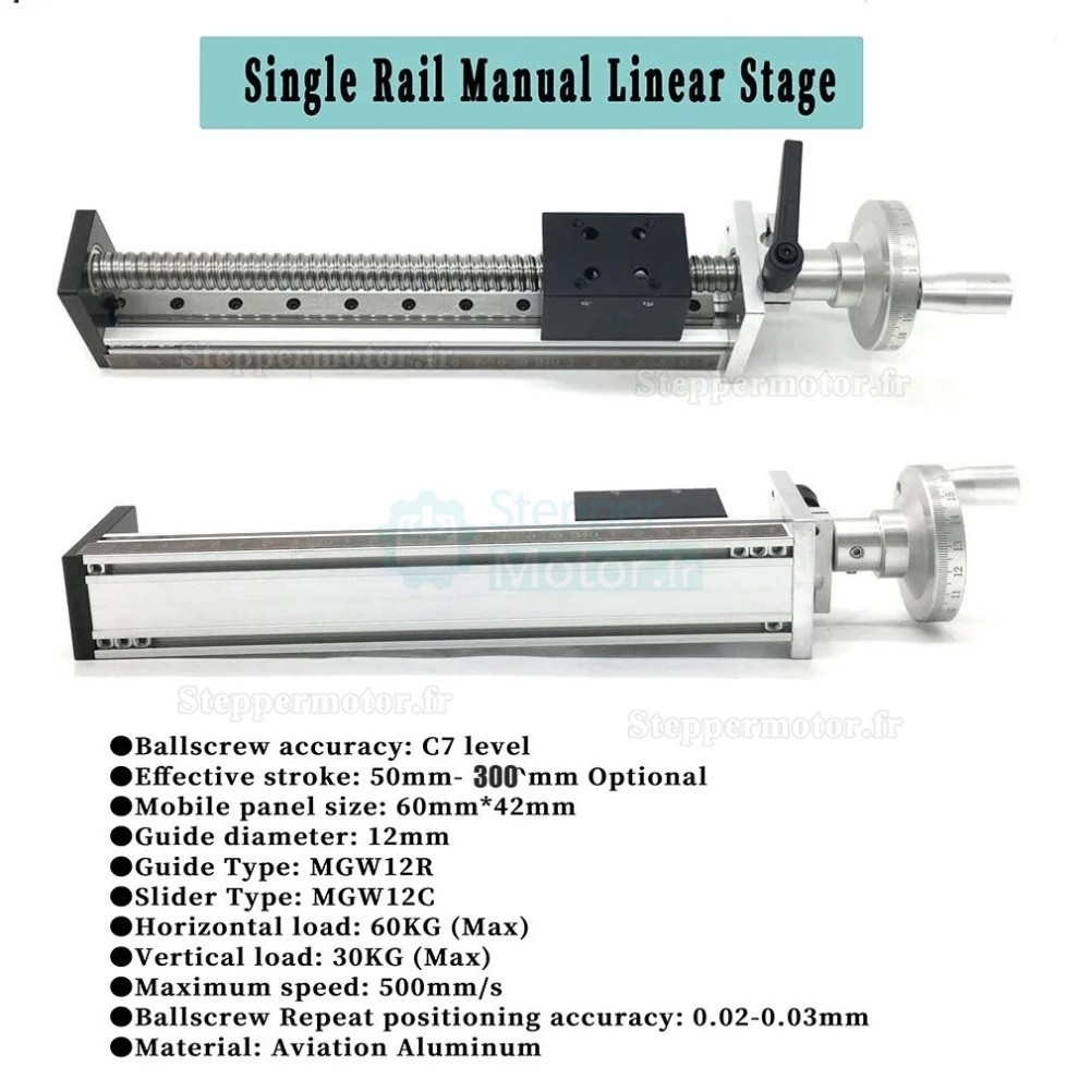 Unités linéaires manuelle OSP001605, module de vis à billes linéaire manuelle avec volant Unités linéaires manuelle OSP001605, module de vis à billes linéaire manuelle avec volant