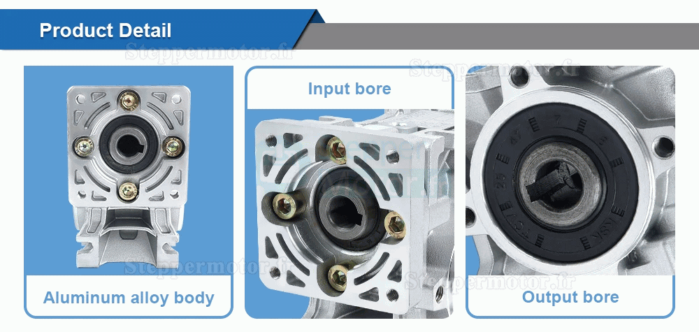 Réducteur à vis sans fin NMRV030 5:1 10:1 20:1 30:1 50:1 pour Moteur pas à pas/servomoteur Nema 23