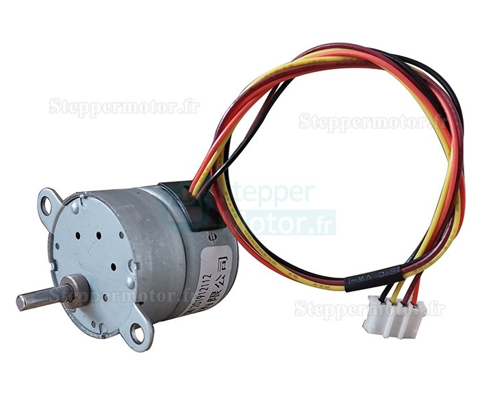 Motoréducteur pas à pas aimant permanent Oukeda 7,5 degrés 12 V biphasé Φ 25 mm avec réducteur 5:1/10:1