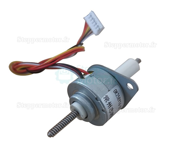 Moteur pas à pas linéaire à aimant permanent Oukeda OK25BY16-023A6-22N 15 degrés 0,23 A