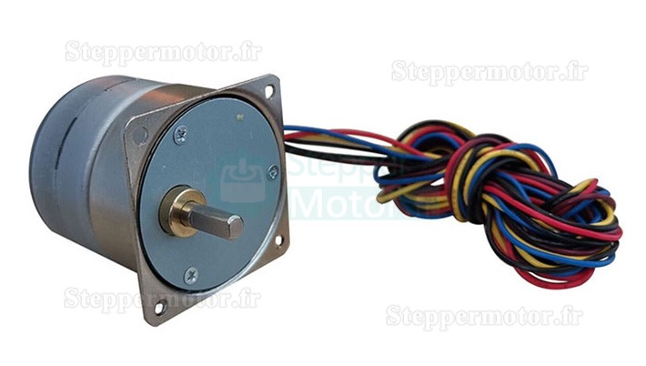Motoréducteur pas à pas aimant permanent Oukeda 7,5 degrés 24 V avec réducteur 10:1/30:1/50:1/75:1/120:1