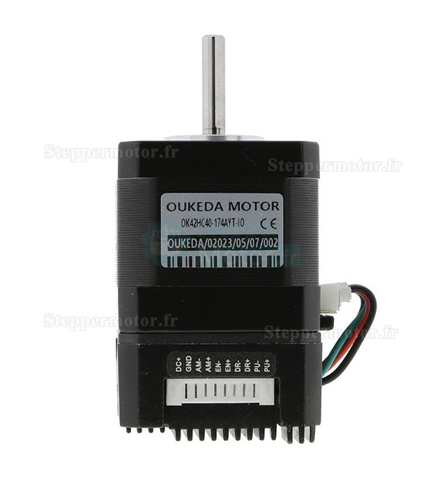 Moteur pas à pas intégré Nema 17 OUKEDA OK42HC40-174AYT-IO avec contrôleur 1,8 degrés 0,44 Nm 1,68 A biphasé 12-40 V CC