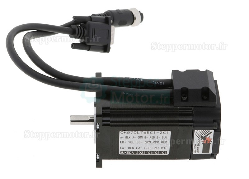 Moteur pas à pas en boucle fermée NEMA 23 Oukeda OK57DL76EC1-2C1 1,8° 2,0 Nm