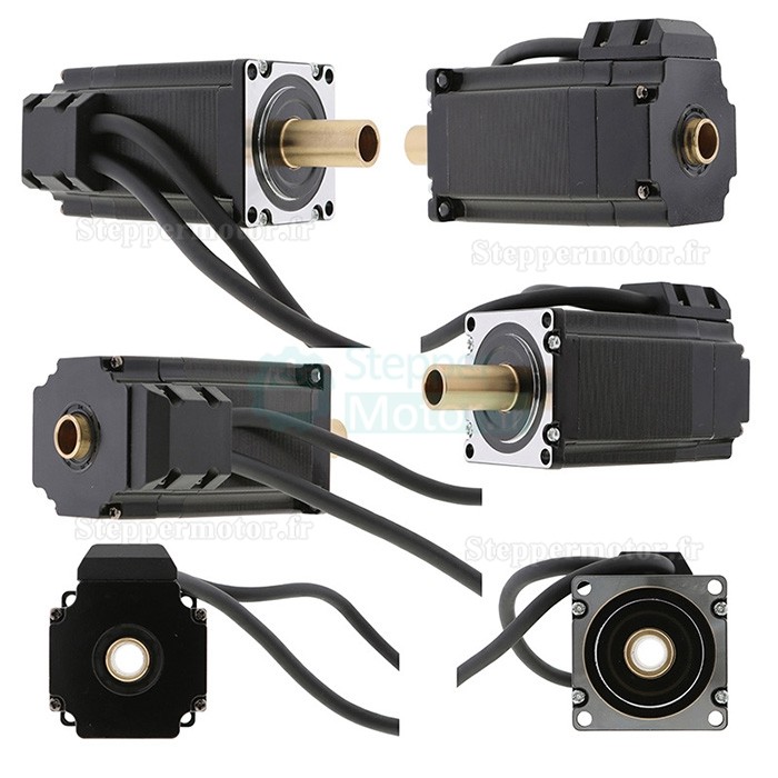 Moteur pas à pas à arbre creux Nema 23 OK57DL76EC1-B-NK30 bipolaire 1,8 degrés 1,89 Nm 4,2A 2,52V double arbre