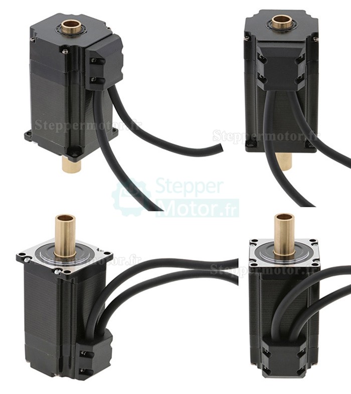 Moteur pas à pas à arbre creux Nema 23 OK57DL76EC1-B-NK30 bipolaire 1,8 degrés 1,89 Nm 4,2A 2,52V double arbre