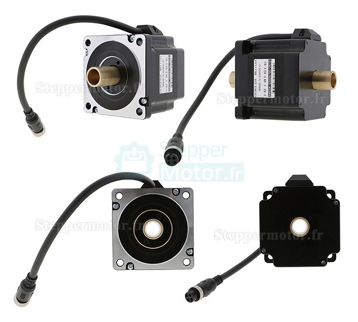 Moteur pas à pas à arbre creux Nema 34 OK86DL76-Q30H20-C1 biphasé 1,8degrés 4,5Nm 6,0A 2,1V double arbre 4 fils
