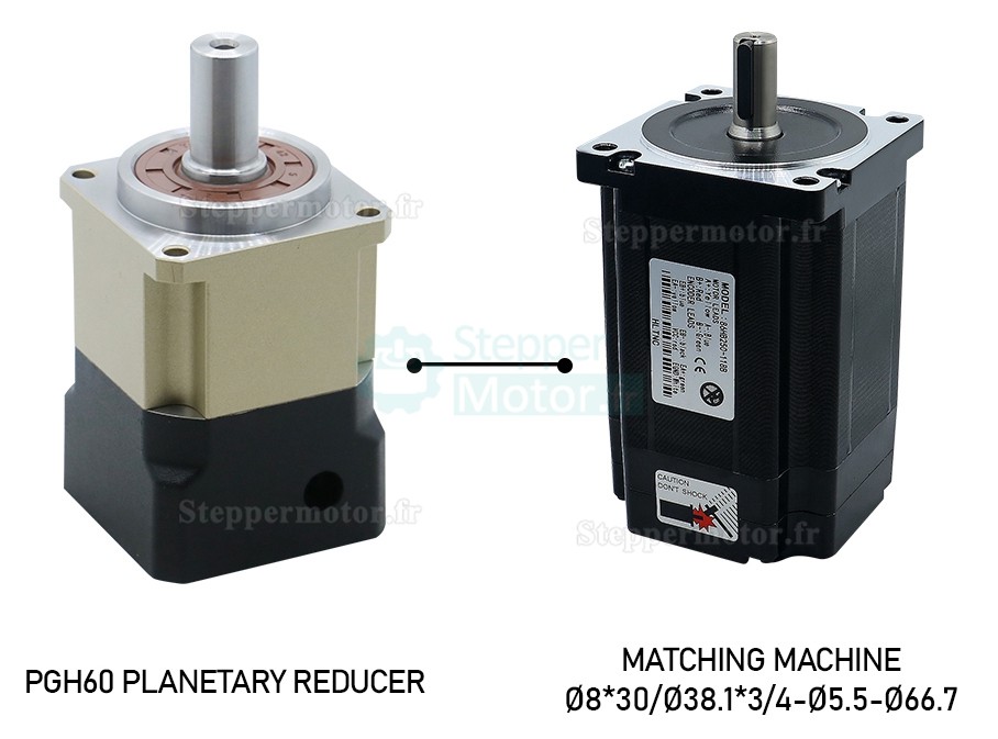 Réducteur planétaire hélicoïdal série PGH60 Rapport max. 100:1 PGH60-L2SW-SERVO pour Servomoteur Nema 23,24