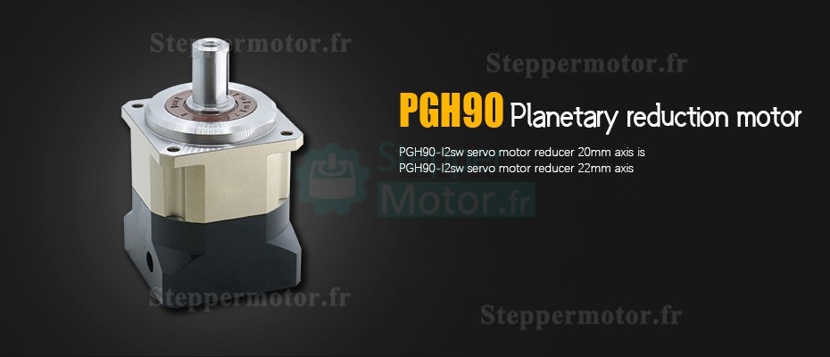 Réducteur planétaire hélicoïdal série PGH090 arbre d'entrée de 19 mm pour moteur pas à pas Nema 34/servomoteur 80-90mm