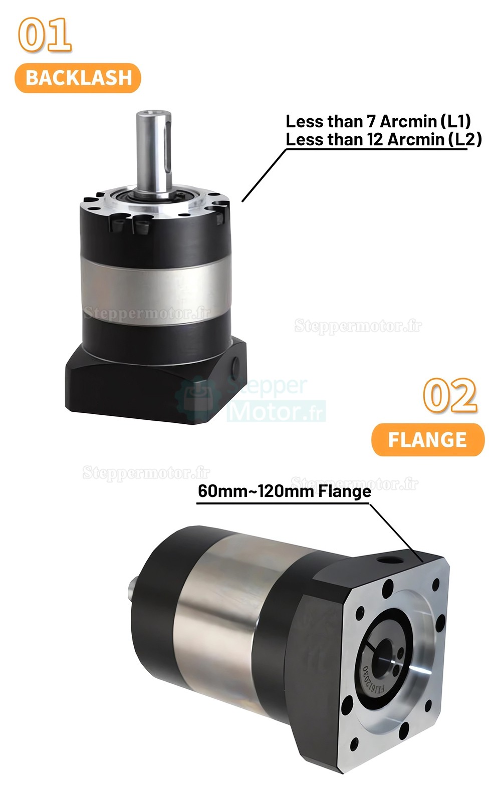 Réducteur planétaire PLE060 série rapport 3:1 à 100:1 pour moteur pas à pas NEMA23 / Servomoteur AC 200W 400W 60 mm Réducteur planétaire PLE060 série rapport 3:1 à 100:1 pour moteur pas à pas NEMA23 / Servomoteur AC 200W 400W 60 mm