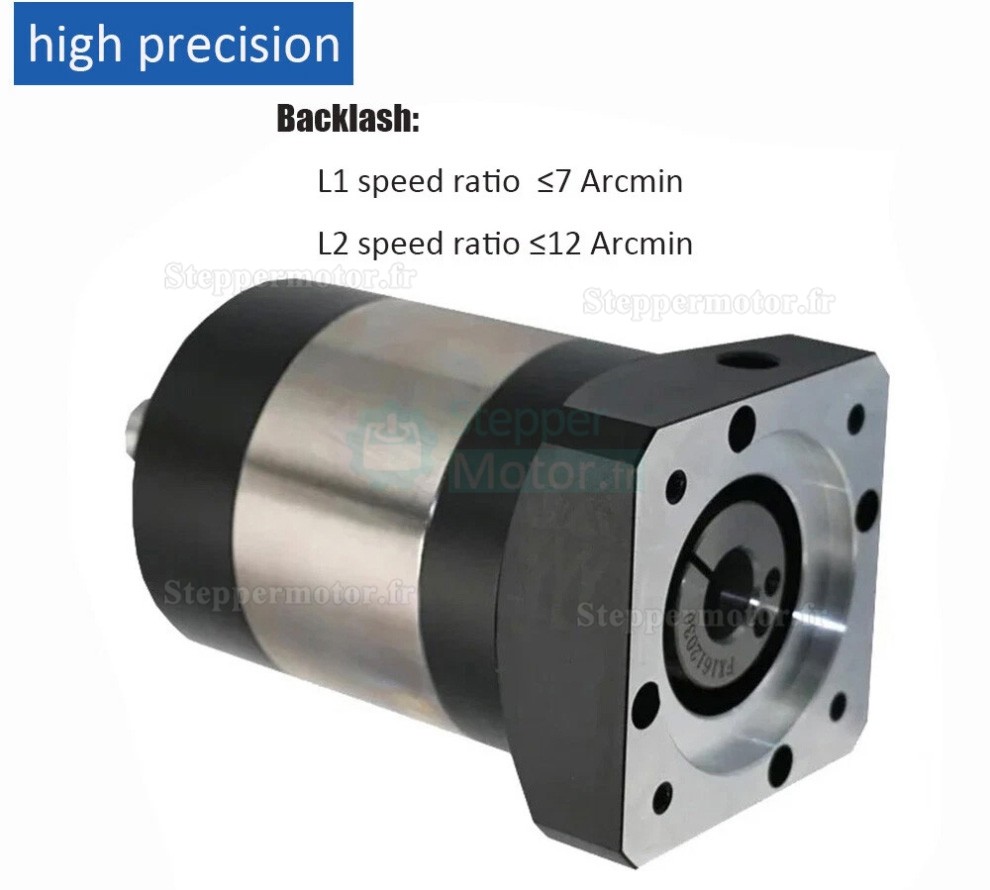 R&eacute;ducteur plan&eacute;taire PLE080 s&eacute;rie rapport 3:1 &agrave; 100:1 pour servomoteur de 80 mm, 7 &agrave; 12 minutes d'arc, 19 mm