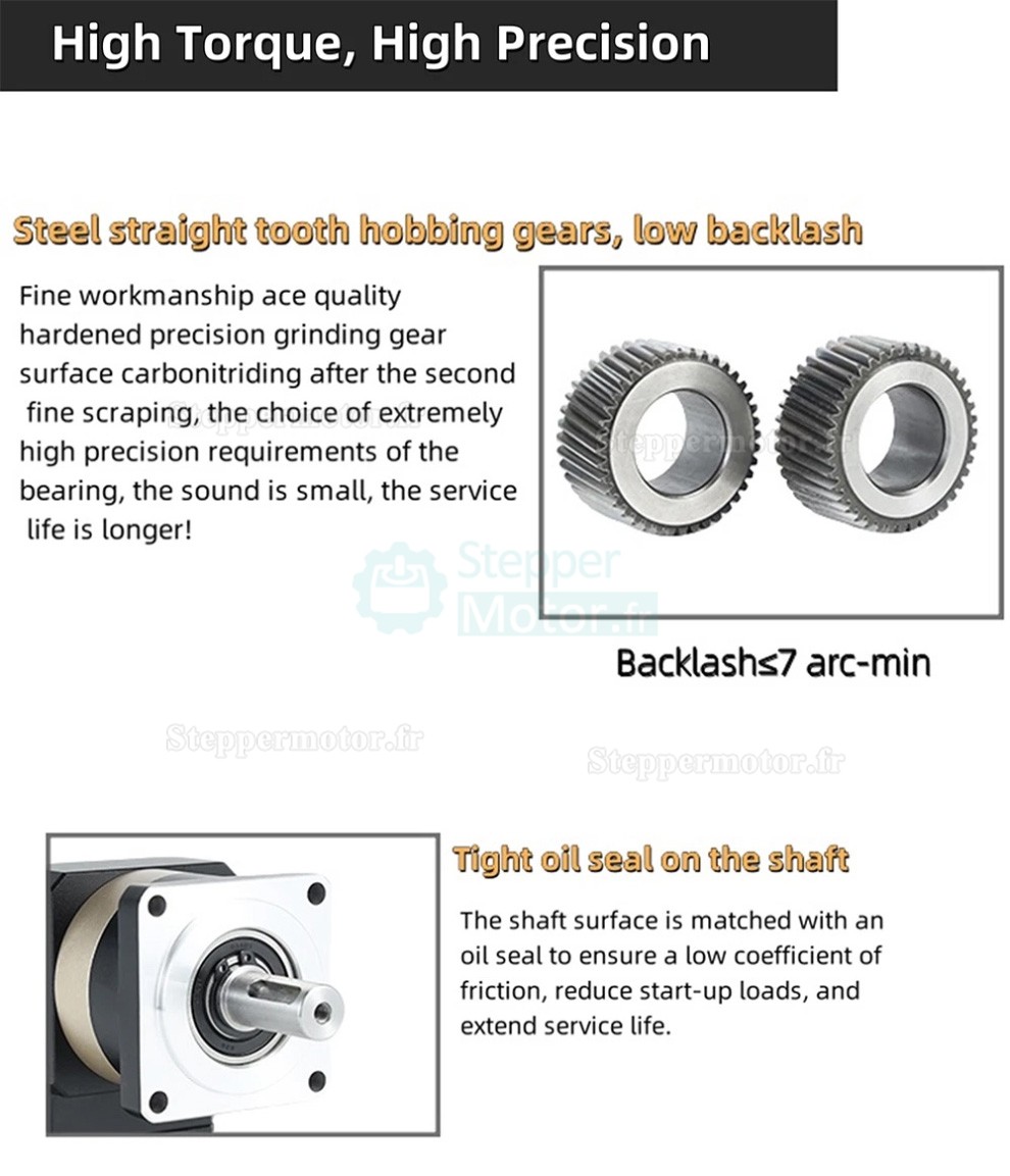 R&eacute;ducteur plan&eacute;taire Nema 34 PLF090 s&eacute;rie rapport 3:1 &agrave; 100:1 pour moteur pas &agrave; pas NEAM34, servomoteur 80 mm 750 W