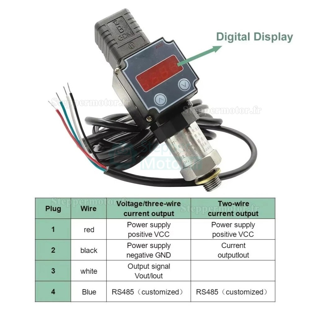 Capteur de pression hydraulique industriel PT-719, transmetteur de pression 0-10 V 4-20 mA IP65
