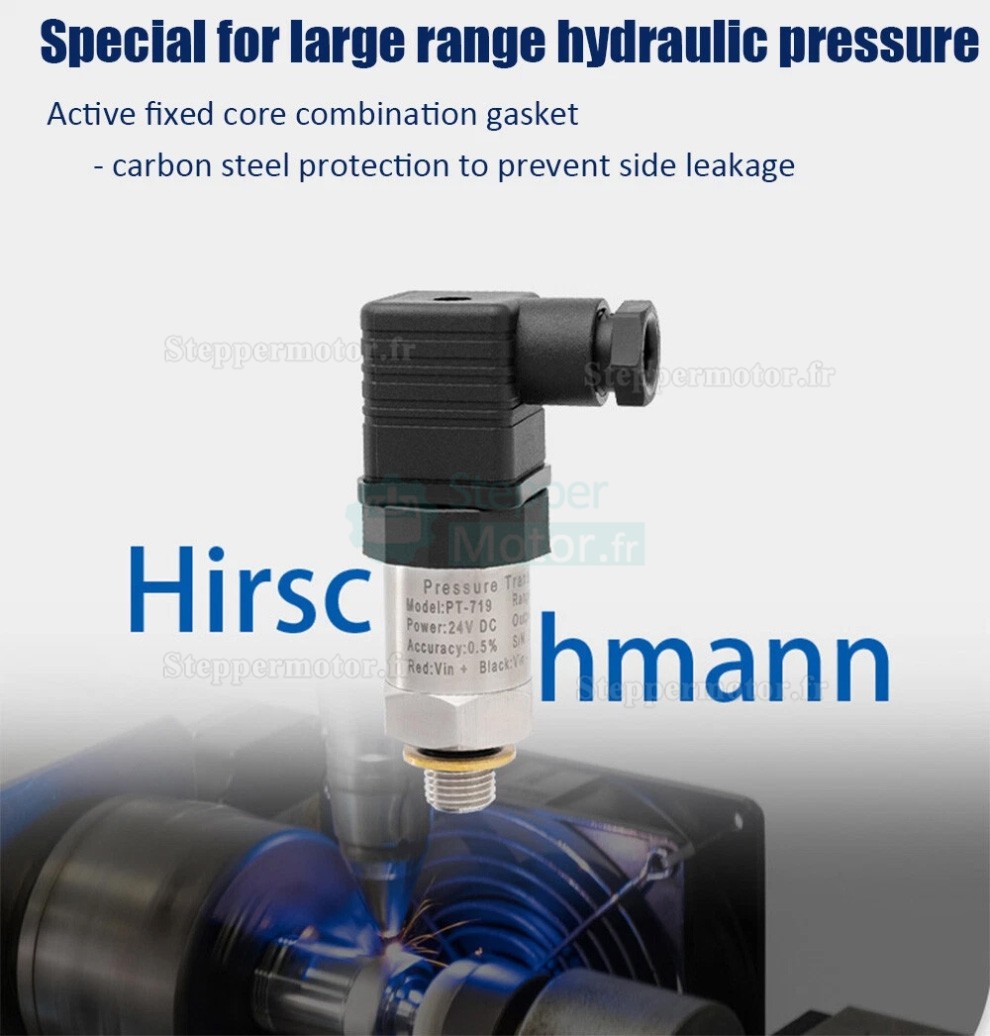 Capteur de pression hydraulique industriel PT-719, transmetteur de pression 0-10 V 4-20 mA IP65