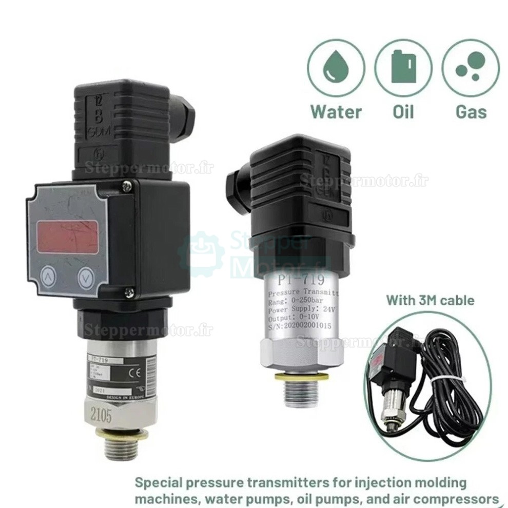 Capteur de pression hydraulique industriel PT-719, transmetteur de pression 0-10 V 4-20 mA IP65