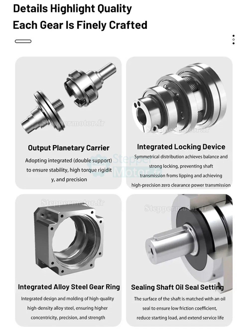 R&eacute;ducteur plan&eacute;taire &agrave; angle droit s&eacute;rie PVE120 rapport 3:1 &agrave; 100:1 pour servomoteurs de 110 mm/130 mm, entr&eacute;e 19/22/24 mm