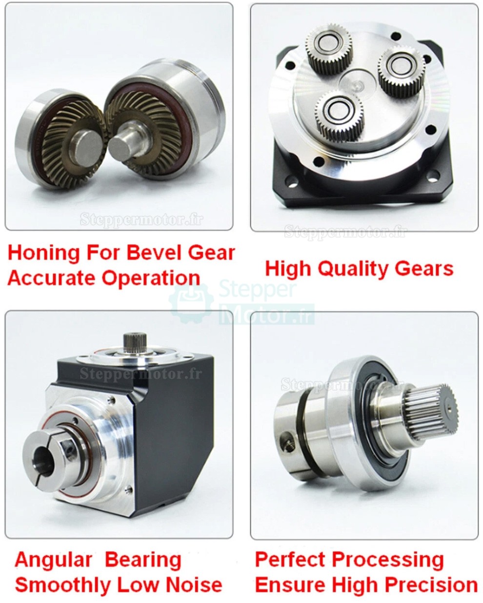 R&eacute;ducteur plan&eacute;taire &agrave; angle droit Nema 34 s&eacute;rie PVF090 rapport 3:1 &agrave; 100:1 pour moteur pas &agrave; pas Nema34 / servomoteur 90 mm