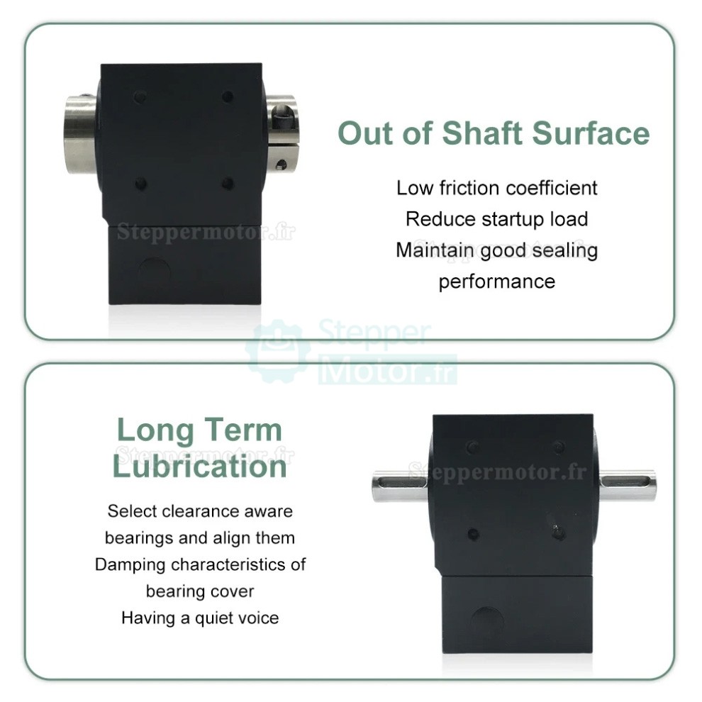Réducteurs à engrenage conique à angle droit Nema 34 rapport 2:1/3:1/5:1 pour moteur pas à pas NEMA 34/servomoteur 80mm Réducteurs à engrenage conique à angle droit Nema 34 rapport 2:1/3:1/5:1 pour moteur pas à pas NEMA 34/servomoteur 80mm