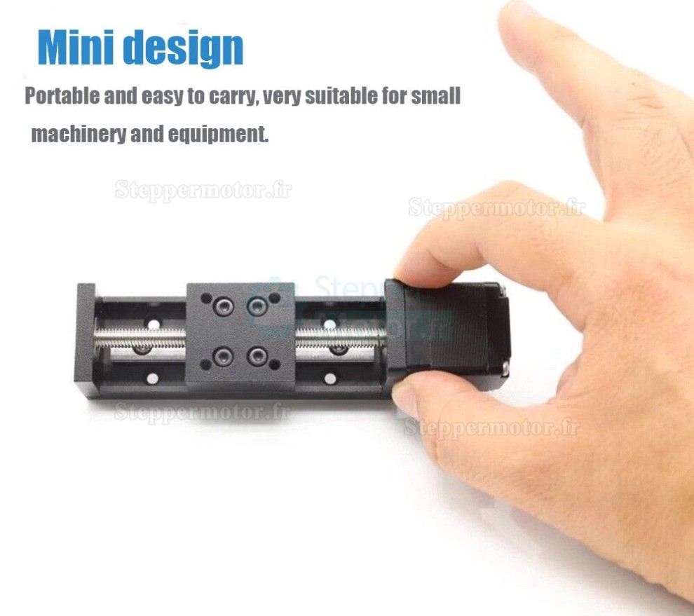 Mini-plateau lin&eacute;aire motoris&eacute; OSP001602, table coulissante CNC avec moteur pas &agrave; pas Neme 11 et kit de driver TB6600